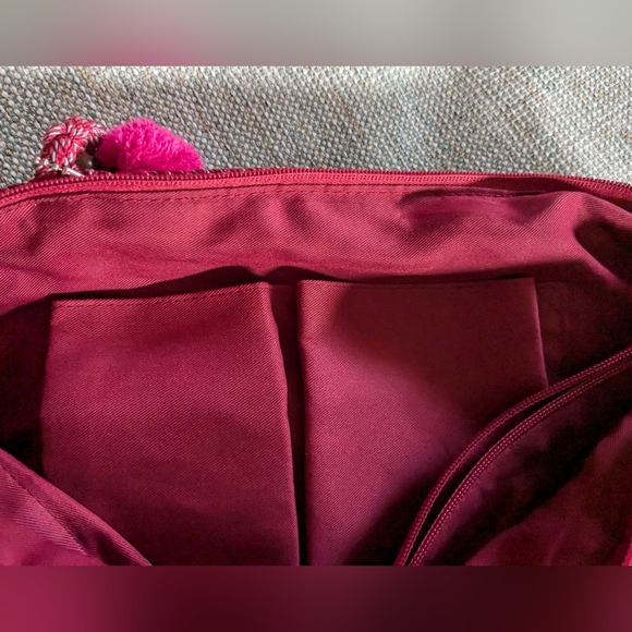 The Sak Greenwood Stripes Multicolor Crochet Tote Shoulder Handbag 14"x11"x4 - Picture 11 of 13